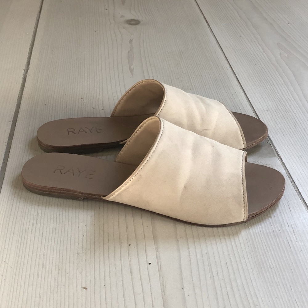 RAYE suede slides, 37 or 6.5